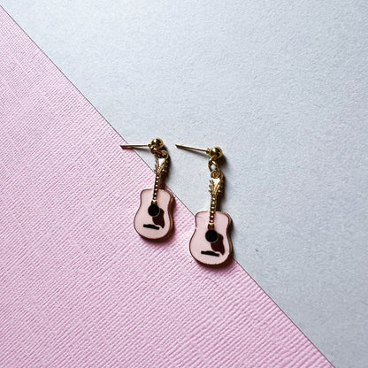 Guitar Drop Stud Earrings