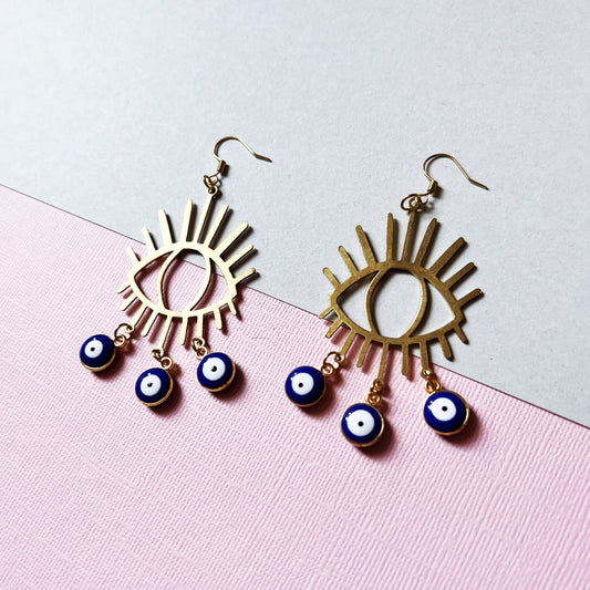 Evil Eye Dangle Earrings