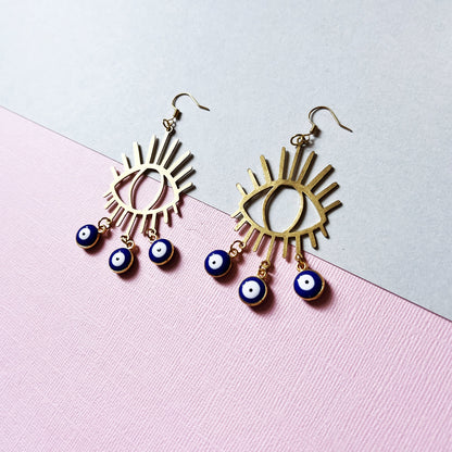 Evil Eye Dangle Earrings