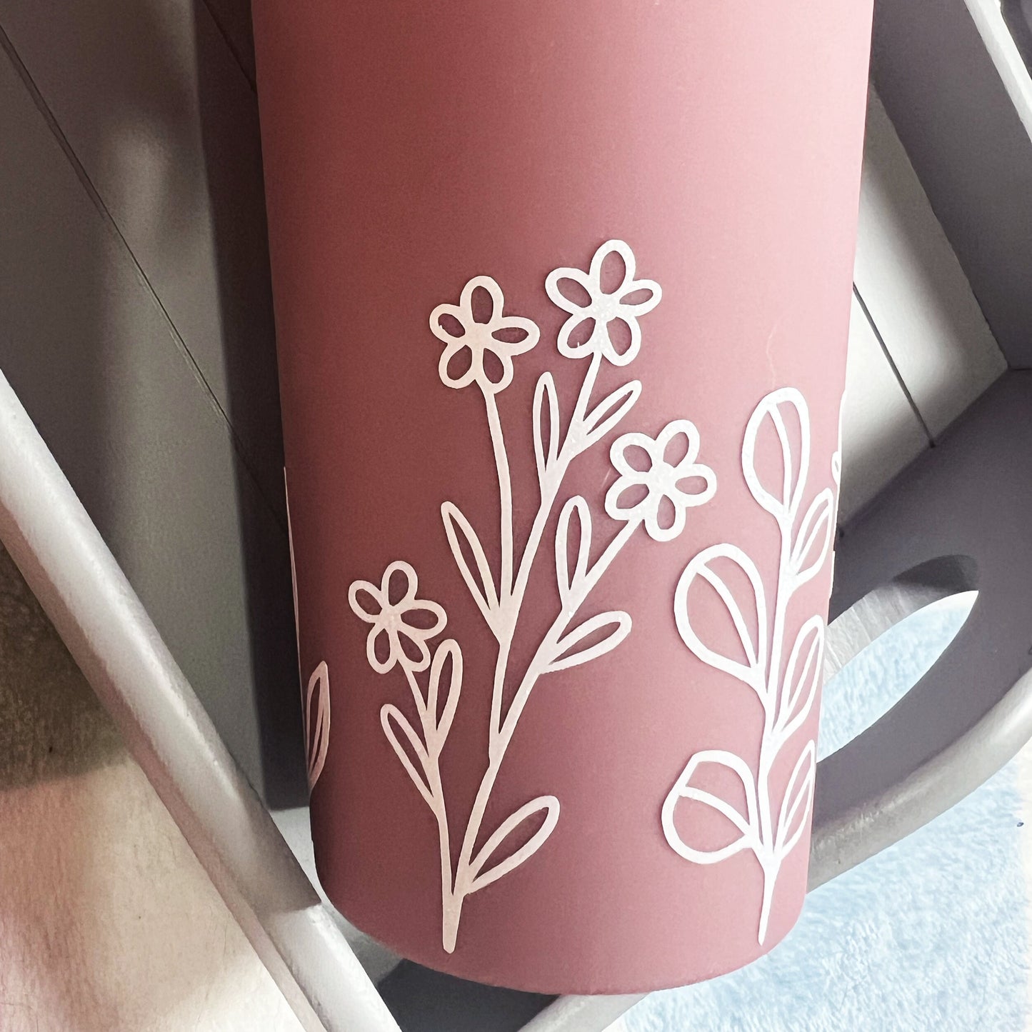 Pink Wildflower 24oz Double-Walled Tumbler