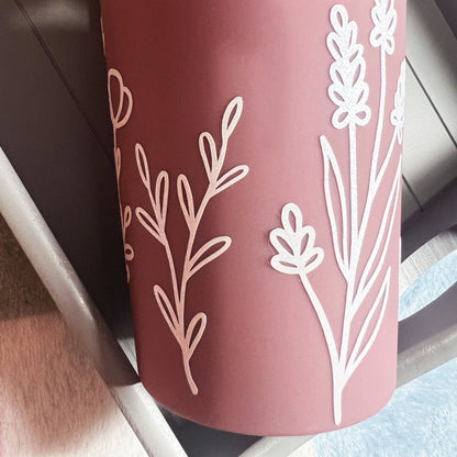 Pink Wildflower 24oz Double-Walled Tumbler