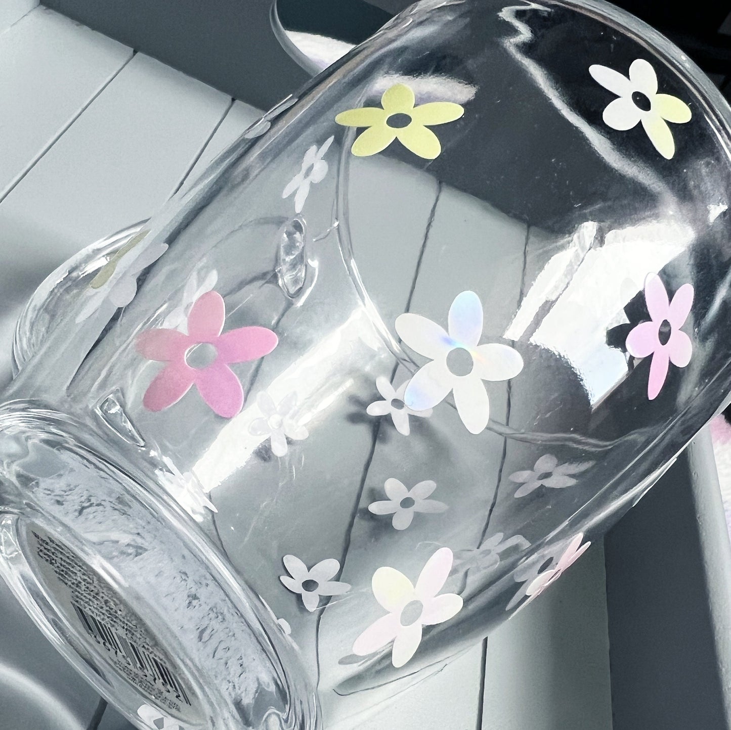 Floral Glass Mug