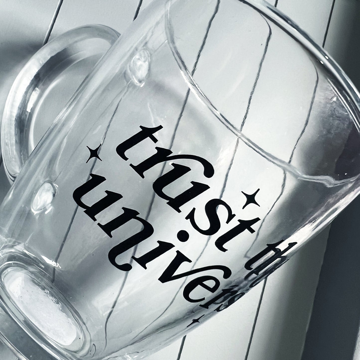 Trust The Universe Glass Mug