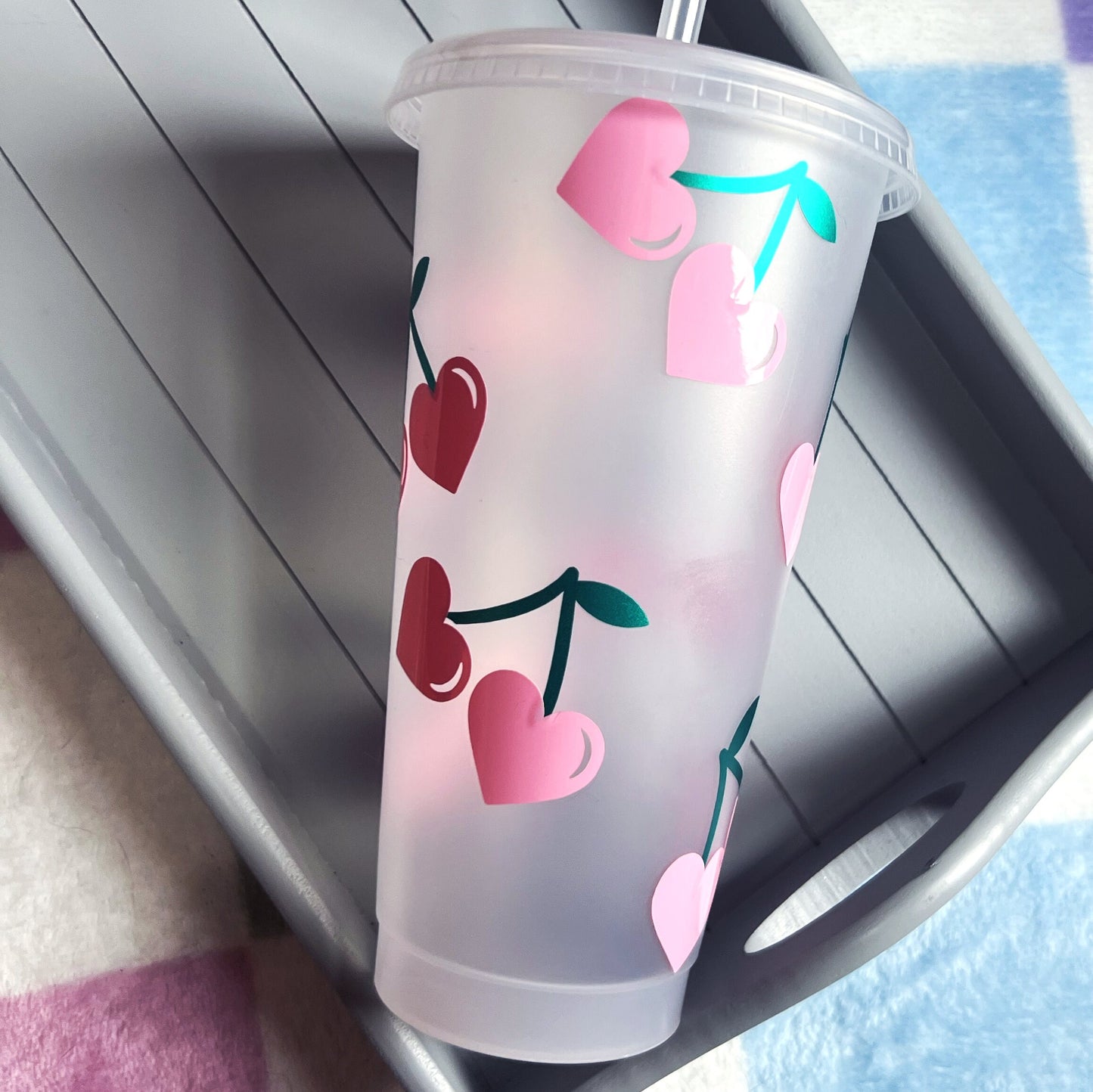 Cherry Heart 24oz Tumbler