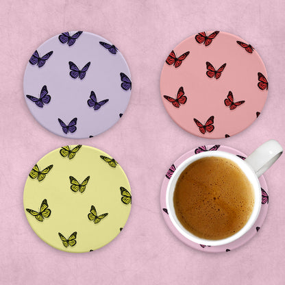 Pastel Butterfly Coaster