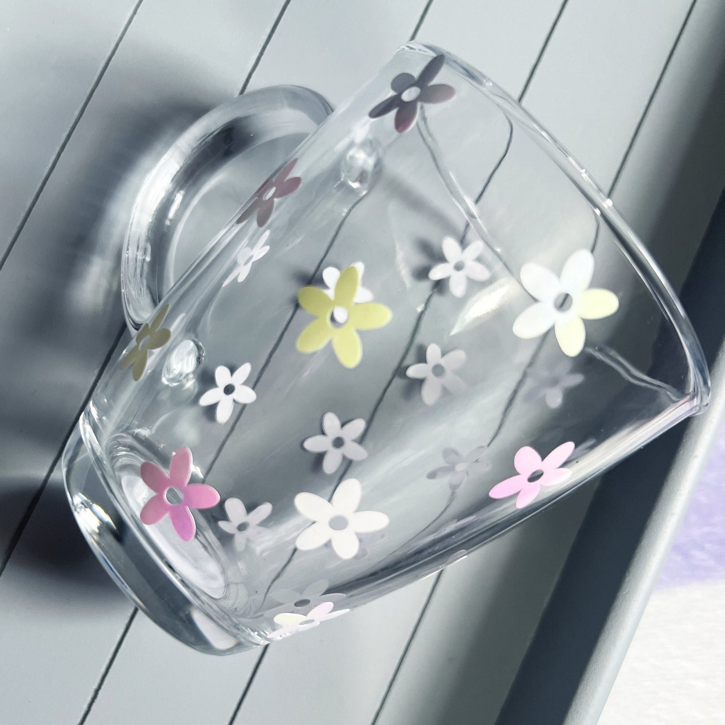 Floral Glass Mug