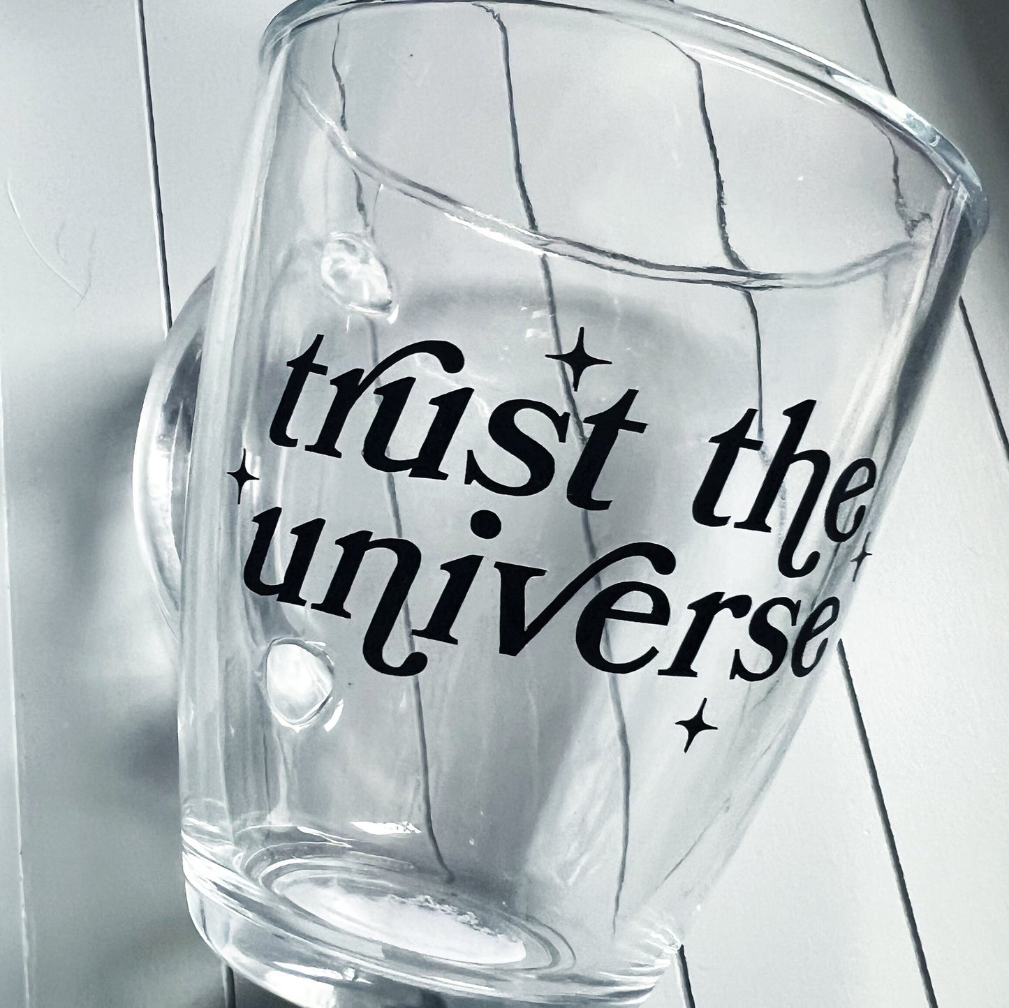 Trust The Universe Glass Mug