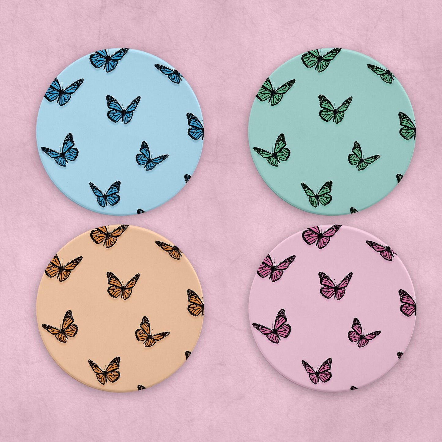 Pastel Butterfly Coaster