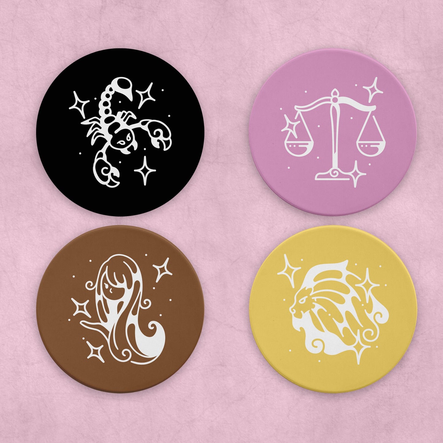 Zodiac Sign Animal Coaster