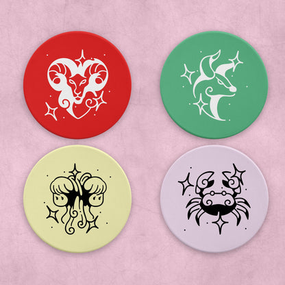 Zodiac Sign Animal Coaster