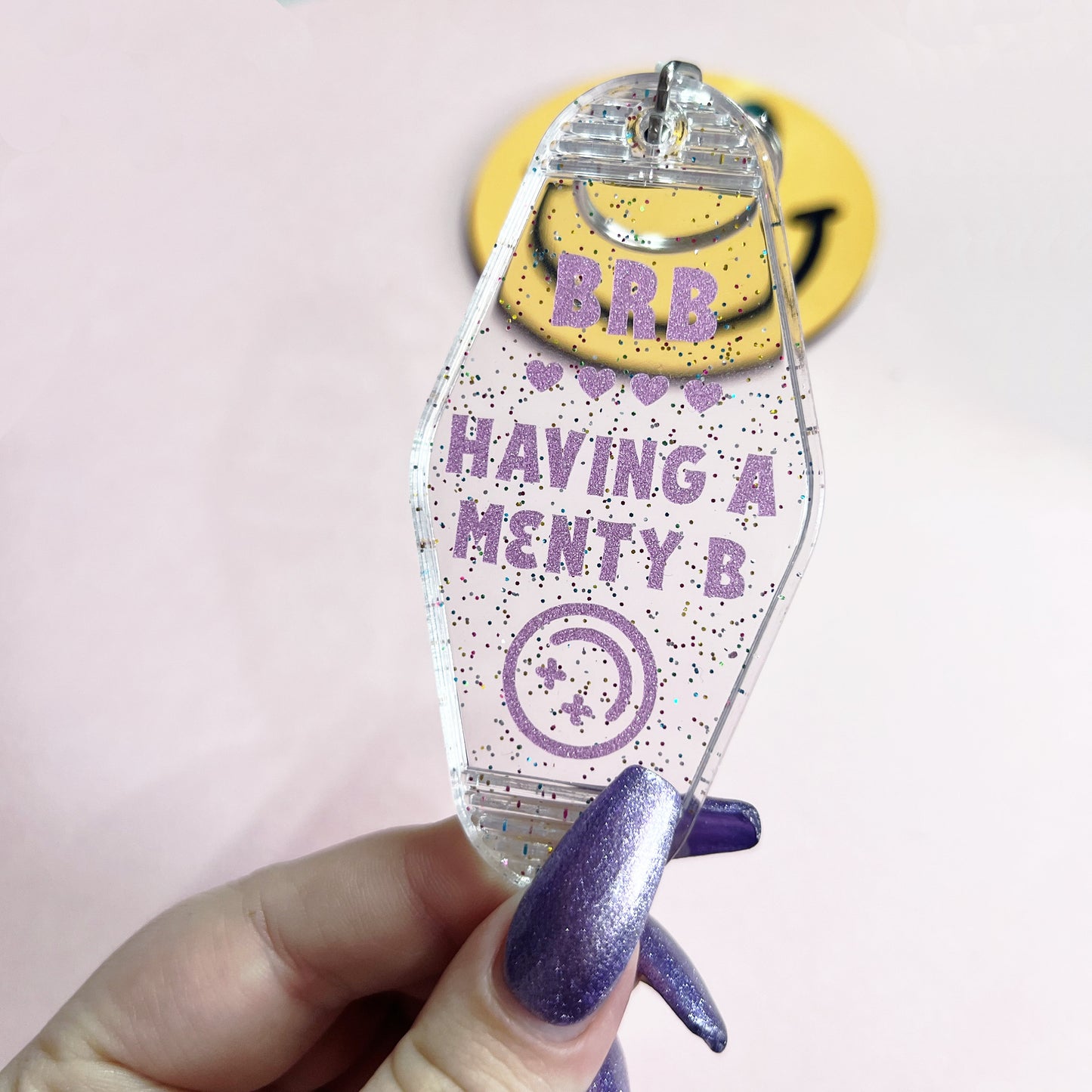 BRB Having A Menty B Motel Keychain