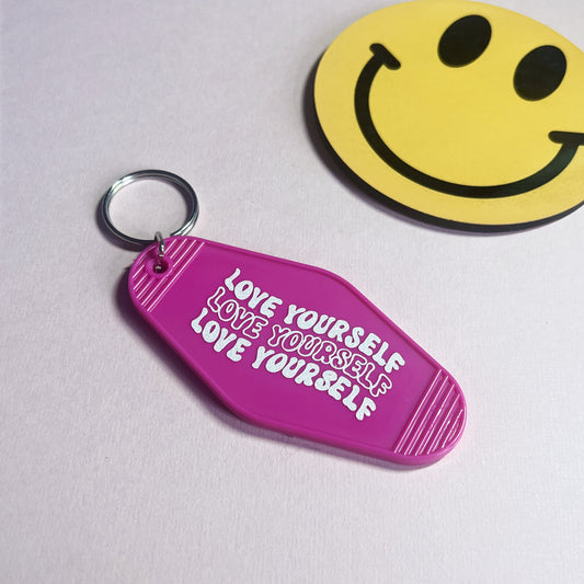 Love Yourself Positivity Motel Keychain