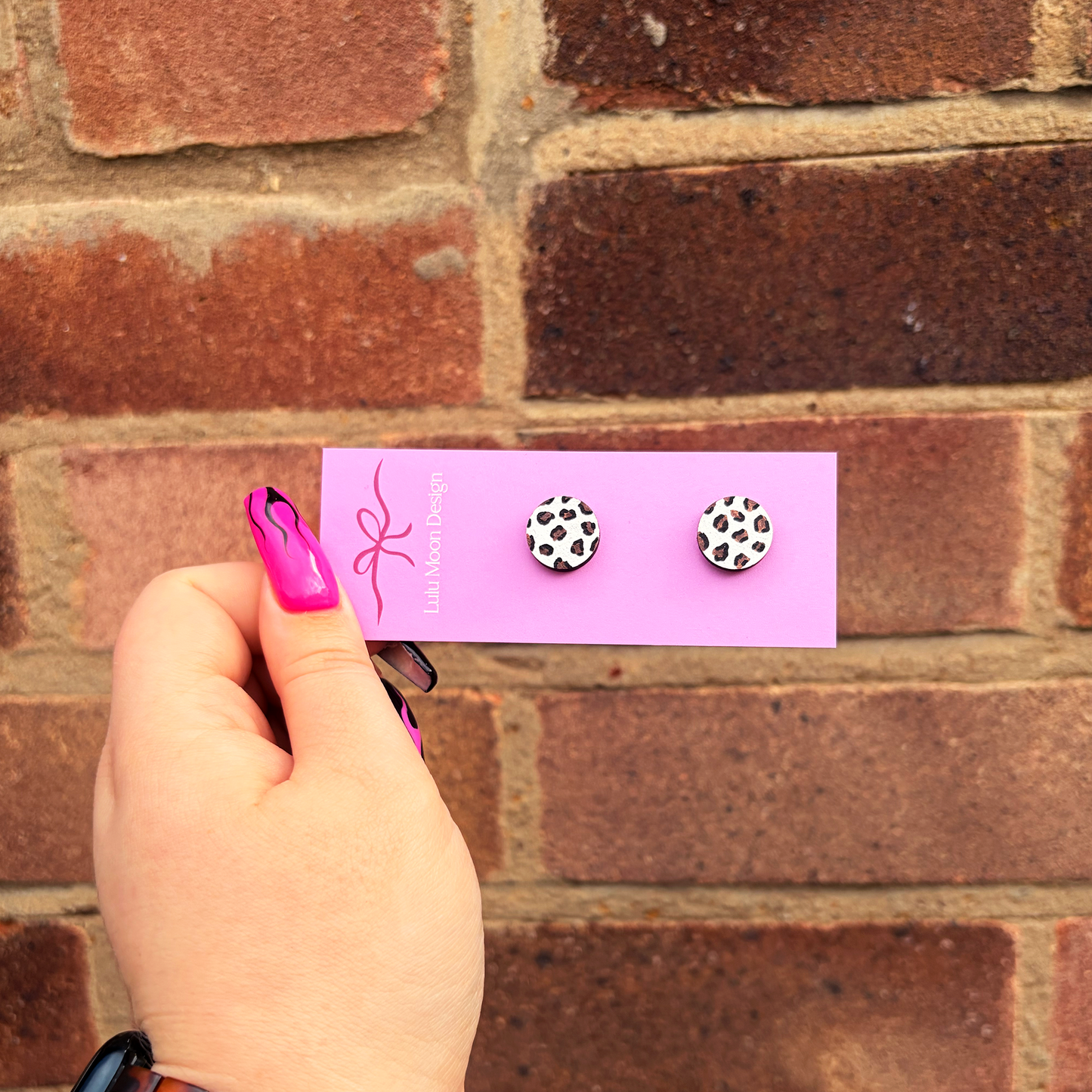 Leopard Print Studs