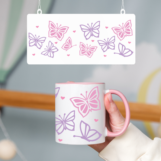 Pink Butterfly Mug