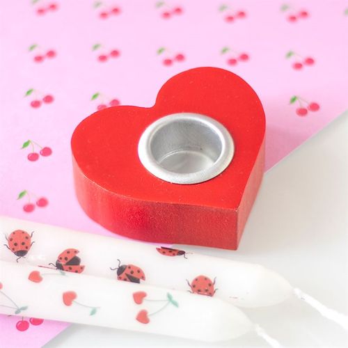 Red Heart Candle Holder