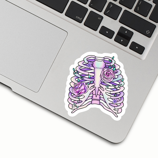 Floral Ribcage Sticker