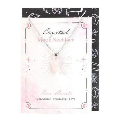 Crystal Moon Necklace Greetings Card