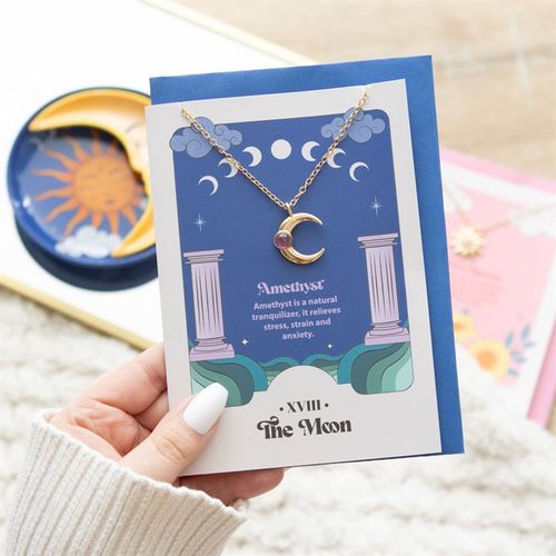 Tarot 'The Moon' Necklace Greetings Card